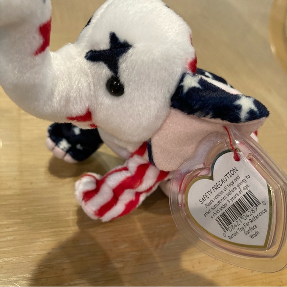 NWT Vintage “Righty 2000” Beanie Baby.Date of birth 7/4/2000. Plastic tag holder - Picture 13 of 16